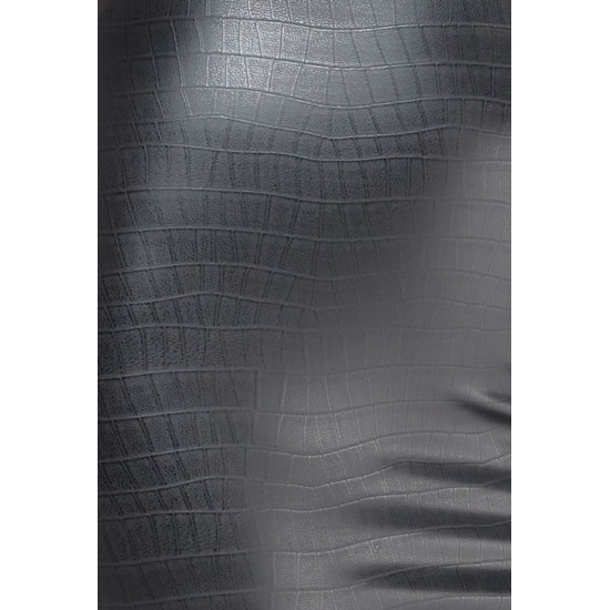Трусики-стрінги з подвійним вирізом і крокодилячим принтом Noir Handmade P012 Wild Crocodile Wetlook Thong with Double Opening, S