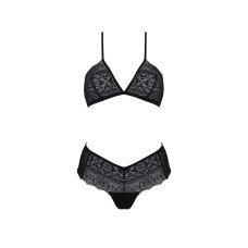 Комплект (бралетт і трусики-бікіні), чорний Passion KERRIA BIKINI black, S/M