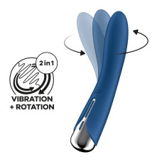 Вібратор точки G з обертанням, 2 мотори, синій Satisfyer Spinning Vibe 1 Blue