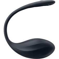 Віброяйце, чорне Satisfyer Ribbed Petal Connect App Black