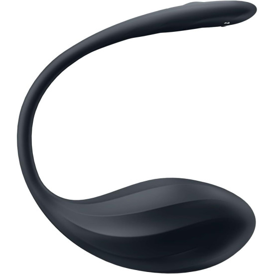 Віброяйце, чорне Satisfyer Ribbed Petal Connect App Black