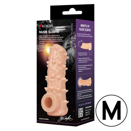Насадка на член Kokos Nude Sleeve NS 006, M