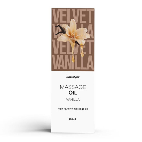 Массажное масло с ароматом ванили Satisfyer Massage Oil Vanilla, 250 ml