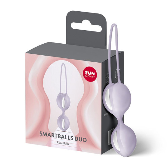 Вагинальные шарики, 2 шт, фиолетовые, диаметр 3.2 и 3.6 см Fun Factory SMARTBALLS DUO Purple