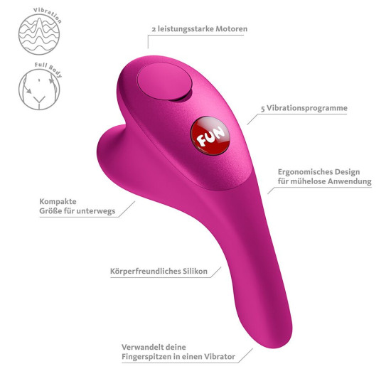 Вибратор на палец, пурпурный Fun Factory Be One Magenta