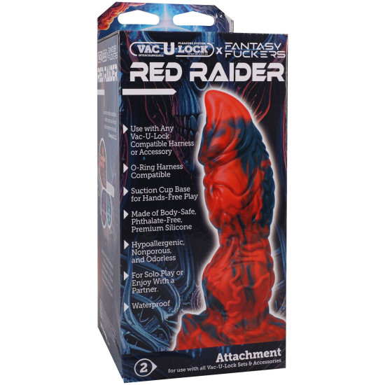 Фэнтезийный фаллоимитатор Doc Johnson Vac-U-Lock x Fantasy Fuckers Red Raider