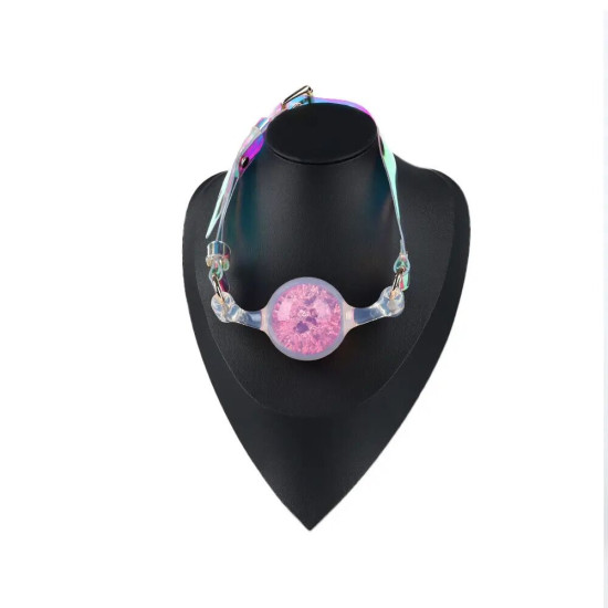 Кляп, розовый, с маленьким шариком Liebe Seele Crystal Ball Gag - Pink (Small Ball)