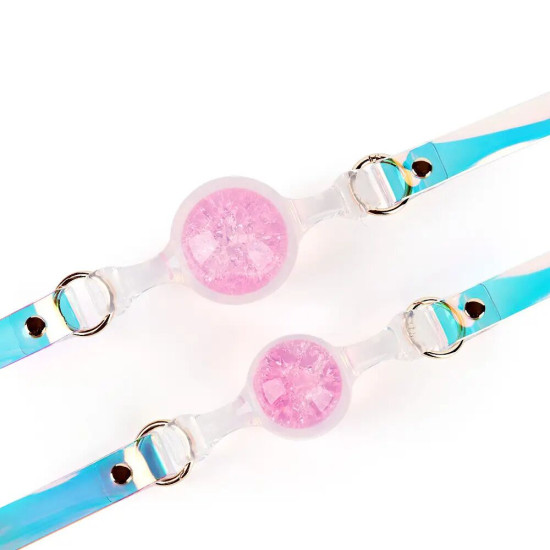 Кляп, розовый, с маленьким шариком Liebe Seele Crystal Ball Gag - Pink (Small Ball)