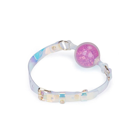 Кляп, розовый, с маленьким шариком Liebe Seele Crystal Ball Gag - Pink (Small Ball)