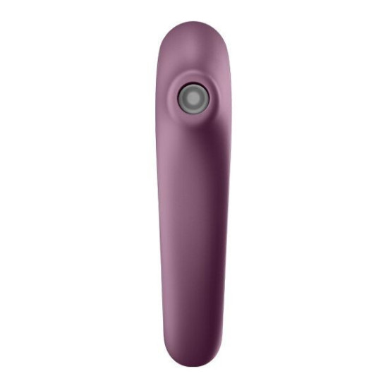 Вакуумный стимулятор с вибрацией, винно-красный Satisfyer Dual Kiss Wine Red
