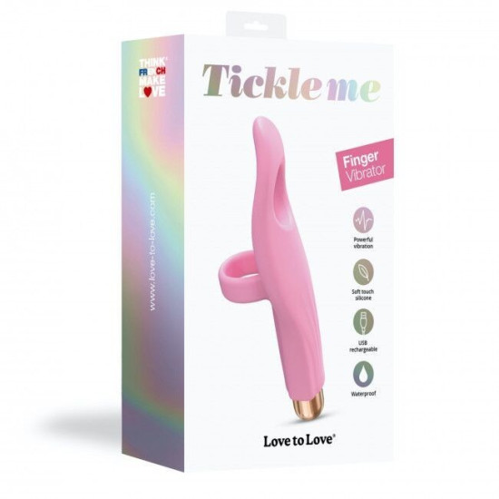 Вибратор на палец перезаряжаемый, розовый Love To Love Tickle me BABY PINK