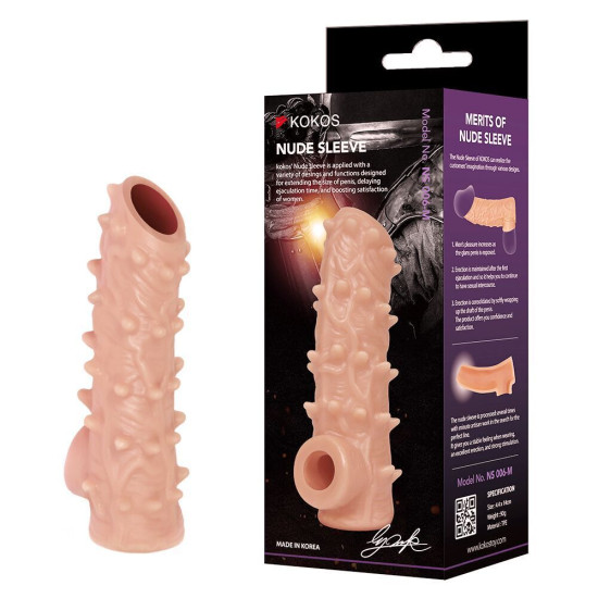 Насадка на член Kokos Nude Sleeve NS 006, L