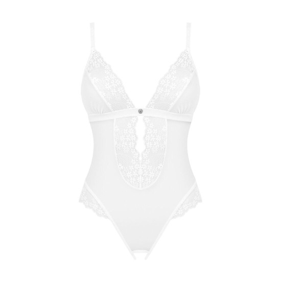 Еротичне напівпрозоре боді Obsessive Heavenlly crotchless teddy M/L (пом'ята упаковка!!!)