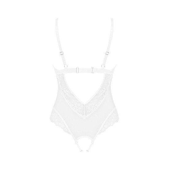 Еротичне напівпрозоре боді Obsessive Heavenlly crotchless teddy M/L (пом'ята упаковка!!!)
