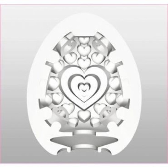 Мастурбатор-яйцо с текстурой «Сердечки» Tenga Egg Lovers