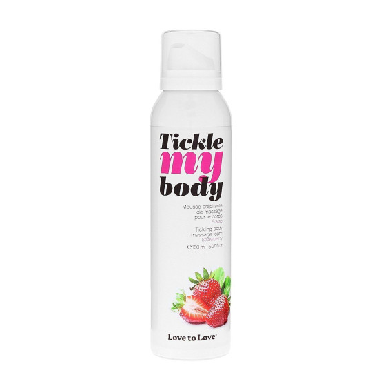 Зволожуюча масажна піна з ароматом полуниці Love To Love TICKLE MY BODY Strawberry, 150 ml