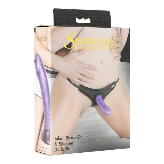 Трусики-стрінги зі страпоном, діаметр 3,5 см Sportsheets Bikini Strap-On