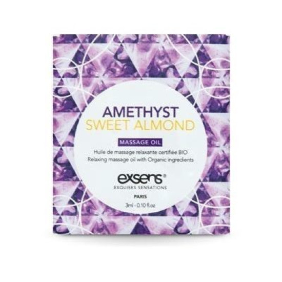 Пробник массажного масла с ароматом сладкого миндаля EXSENS Amethyst Sweet Almond, 3 ml