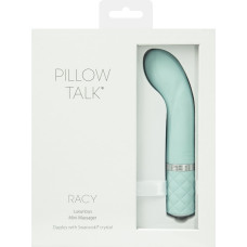 Вибратор для точки G бирюзового цвета с кристаллом Сваровски Pillow Talk Racy Teal