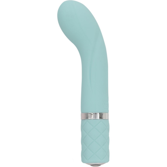 Вібратор для точки G бірюзового кольору з кристалом Сваровські Pillow Talk Racy Teal