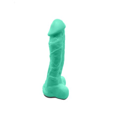 Крафтове мило-член із присоскою, натуральне, бірюзове Чистий Кайф Turquoise, XL