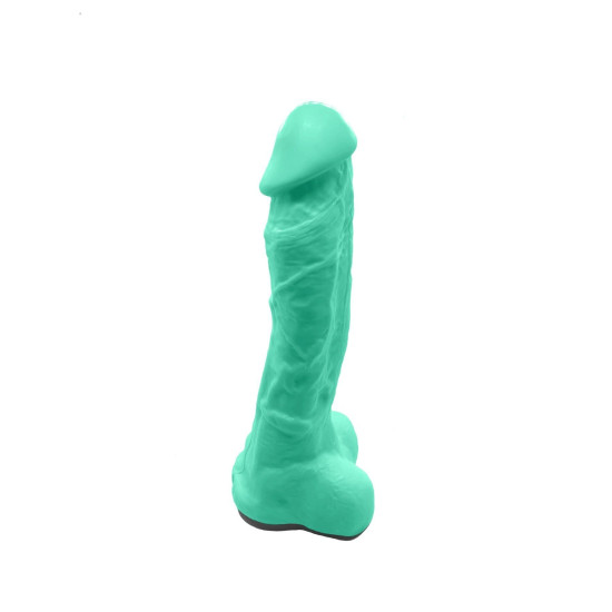 Крафтовое мыло-член с присоской, натуральное, бирюзовое Чистый Кайф Turquoise, XL