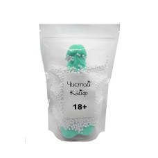 Крафтове мило-член із присоскою, натуральне, бірюзове Чистий Кайф Turquoise, XL