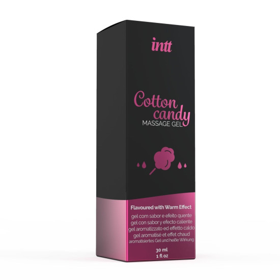 Съедобный гель для интимного массажа со вкусом сладкой ваты Intt Cotton Candy, 30 ml