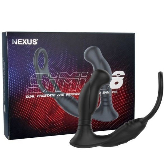 Масажер простати з ерекційним кільцем і двома моторами Nexus SIMUL8 Prostate Stimulator
