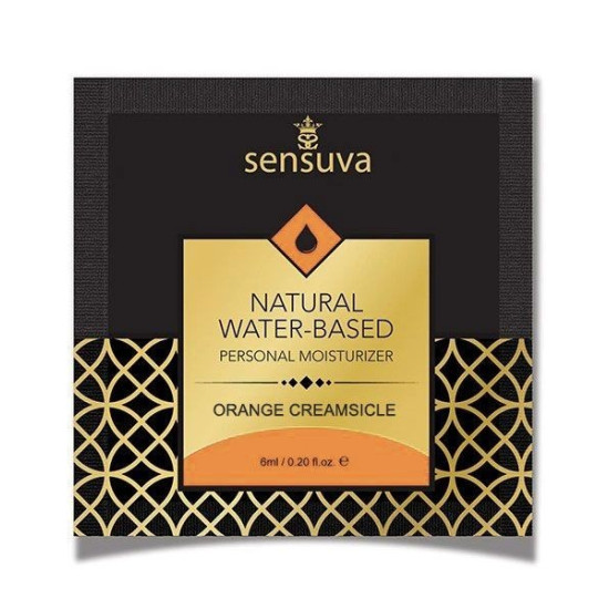Sensuva Natural Water-Based Orange Creamsicle, 6 ml - пробник змазки на водній основі зі смаком апельсина