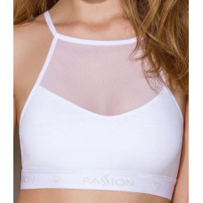 Спортивний топ із прозорою вставкою, білий Passion PS006 Top White, M