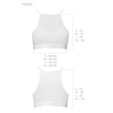 Спортивний топ із прозорою вставкою, білий Passion PS006 Top White, M