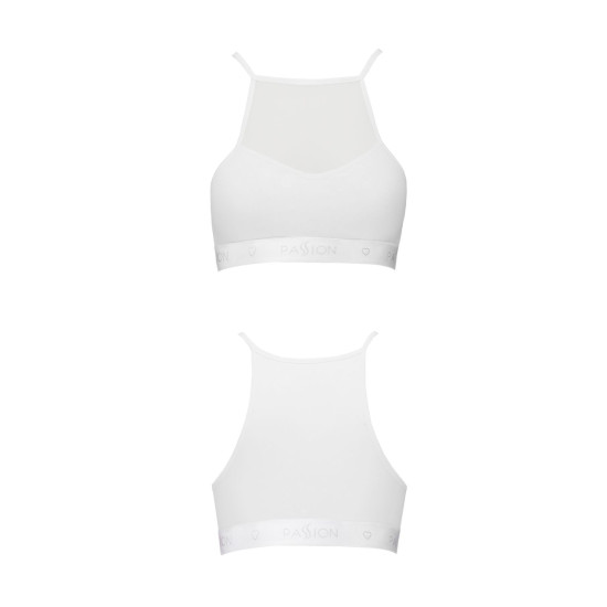 Спортивний топ із прозорою вставкою, білий Passion PS006 Top White, M