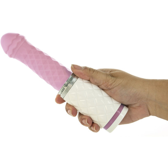 Розкішний вібратор-пульсатор з присоскою, рожевий Pillow Talk Feisty Thrusting Vibrator Pink