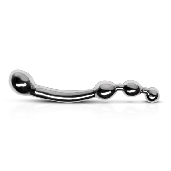 Металлический анально-вагинальный стимулятор, серебристый Sinner Gear Unbendable Metal Anal Dildo