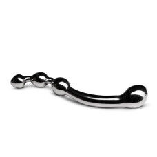 Металлический анально-вагинальный стимулятор, серебристый Sinner Gear Unbendable Metal Anal Dildo