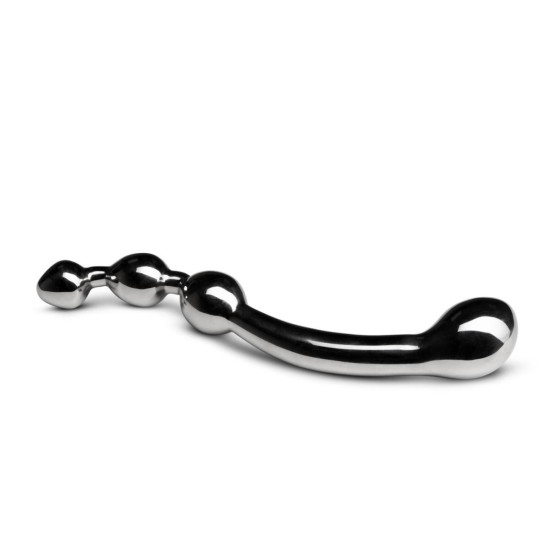 Металлический анально-вагинальный стимулятор, серебристый Sinner Gear Unbendable Metal Anal Dildo