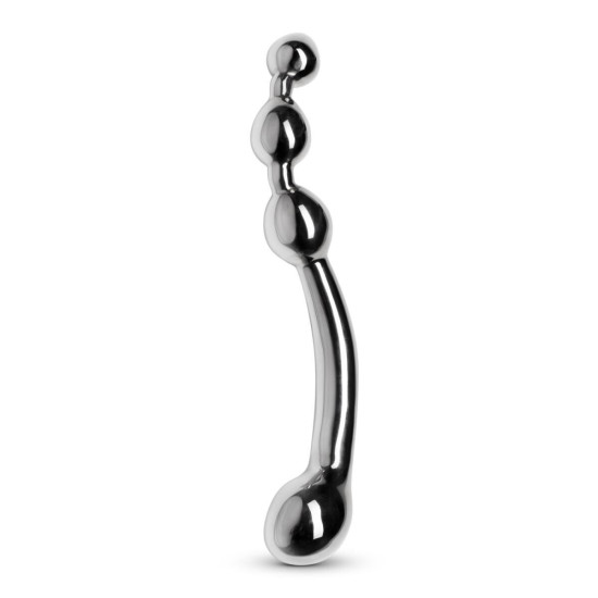 Металлический анально-вагинальный стимулятор, серебристый Sinner Gear Unbendable Metal Anal Dildo