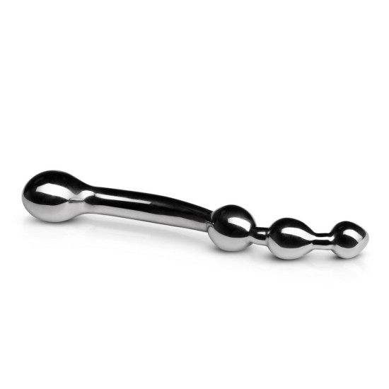 Металлический анально-вагинальный стимулятор, серебристый Sinner Gear Unbendable Metal Anal Dildo