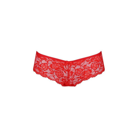 Трусики-бразилиана из цветочного кружева, красные Passion Raja Thong, L/XL