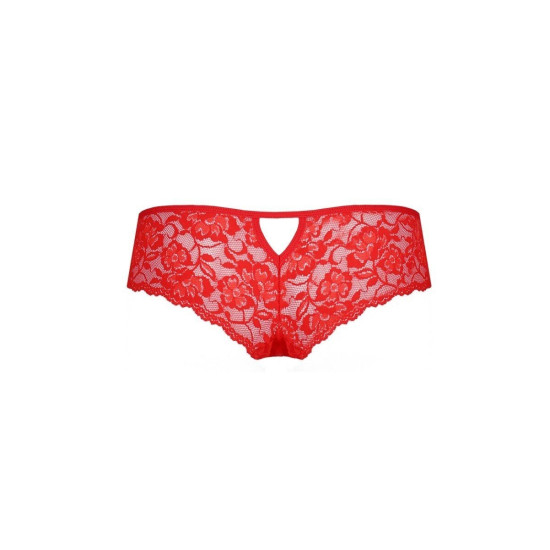 Трусики-бразилиана из цветочного кружева, красные Passion Raja Thong, L/XL