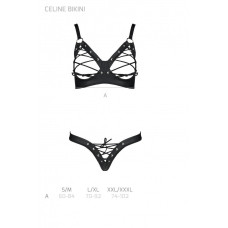Комплект эротического белья, черный Passion Celine Bikini Black, S/M