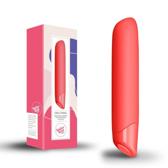 Вибратор с 10 уровнями интенсивности SugarBoo Cool Coral