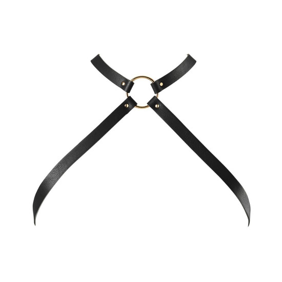 Портупея з екошкіри Bijoux Indiscrets MAZE Cross Chest Harness Black