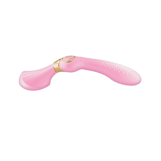 Двусторонний вибромассажер, светло-розовый Shunga Zoa Light Pink