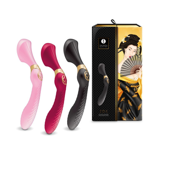 Двусторонний вибромассажер, светло-розовый Shunga Zoa Light Pink