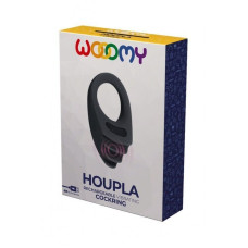 Виброкольцо с 10 режимами вибрации, черное, диаметр 3 см Wooomy Houpla