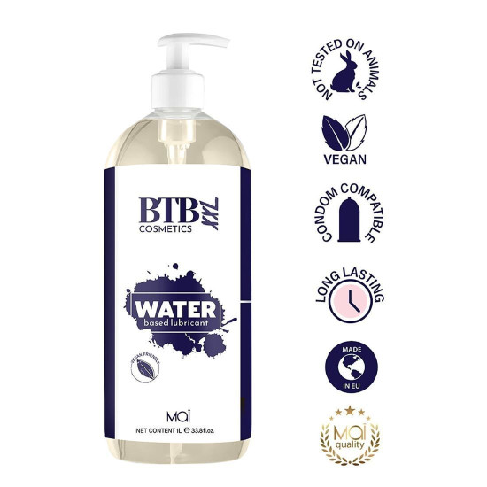 Классическая интимная смазка для секса на водной основе BTB WATER, 1000 ml
