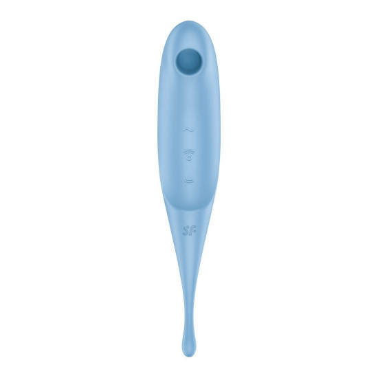 Вибратор для клитора с вакуумной стимуляцией, синий Satisfyer Twirling Pro Blue