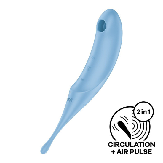 Вибратор для клитора с вакуумной стимуляцией, синий Satisfyer Twirling Pro Blue